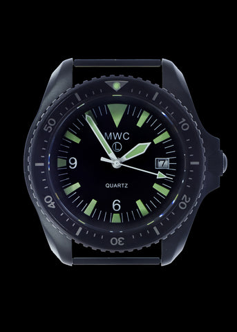 Latest MWC 2023 Pattern Quartz PVD Military Divers Watch with Sapphire Crystal and 10 Year Battery Life - NATO STOCK NUMBER NSN 6645-99-969-5589