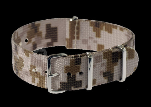 20mm US ACU Digital Camo Desert NATO Military Watch Strap