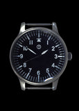 MWC Classic Retro 44mm XL Design Military Watch with 12 Hour Dial Format