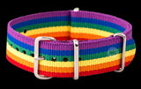 20mm LGBT Rainbow NATO Military Watch Strap