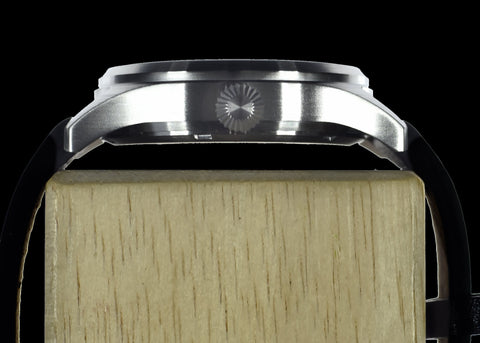 MWC Classic 40mm Cream Dial Stainless Steel Aviator Watch with Hybrid Movement and 100m Water Resistance