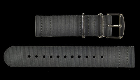 20mm Navy Blue NATO Watch Strap with Covert PVD Black Buckles