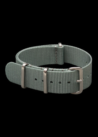 20mm Gray NATO Military Military Watch Strap with Stainless Steel Fasteners