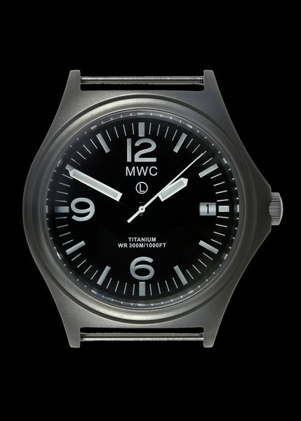 MWC Titanium Military Watch, 300m Water Resistant, 10 Year Battery Life, Luminova and Sapphire Crystal